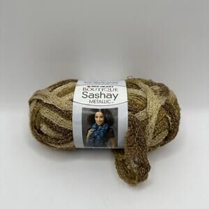 Red Heart Boutique Sashay Metallic Golden Yarn Acrylic Polyester Blend New
